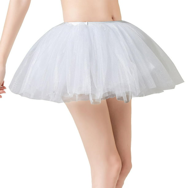 de tul para mujer en capas Ballet Dance Cosplay vestido adultos disfraz  clásico Blanco Yuyangstore Falda tutú de tul para mujer