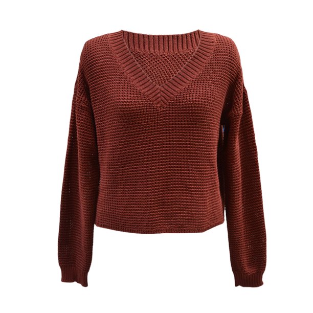 Gibobby Casual Suéter para Mujer, Sueteres Canalé Sweater Dama Diseño de  Moda Abrigo Ligero Invierno Blusa Manga Larga Multilooks Elegante o  Casual(Rojo,M)