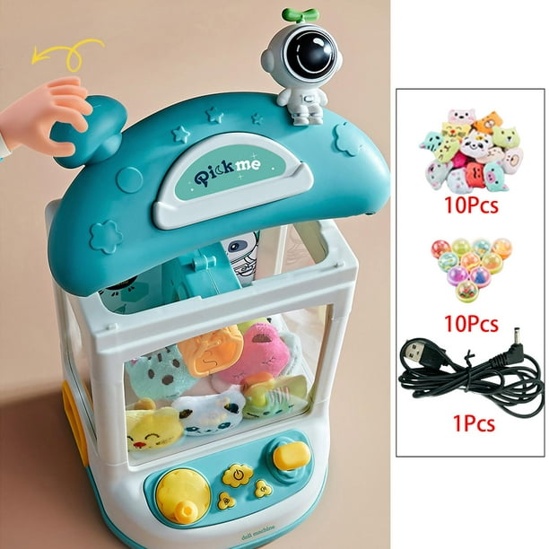 Máquina Expendedora de Divertidas, Juguete Interactivo para Niños,  Minimáquina Expendedora, Regalos para Niños de 6, 7, 8 años 10 muñecas 10  bolas Hugo máquina de garras