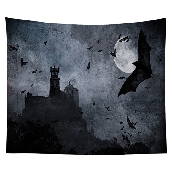 gran venta halloween tapestry with print background hanging on the bedroom wall qhua