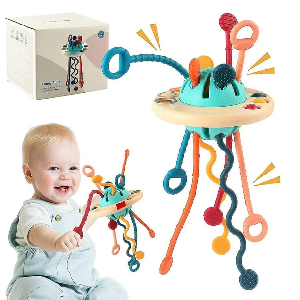 Juguetes para 1 año, juguetes para bebés de 12 a 18 meses, juguetes  sensoriales de 6 a 12 meses, juguetes para la dentición de bebés de  silicona de grado alimenticio Ufo, juguetes