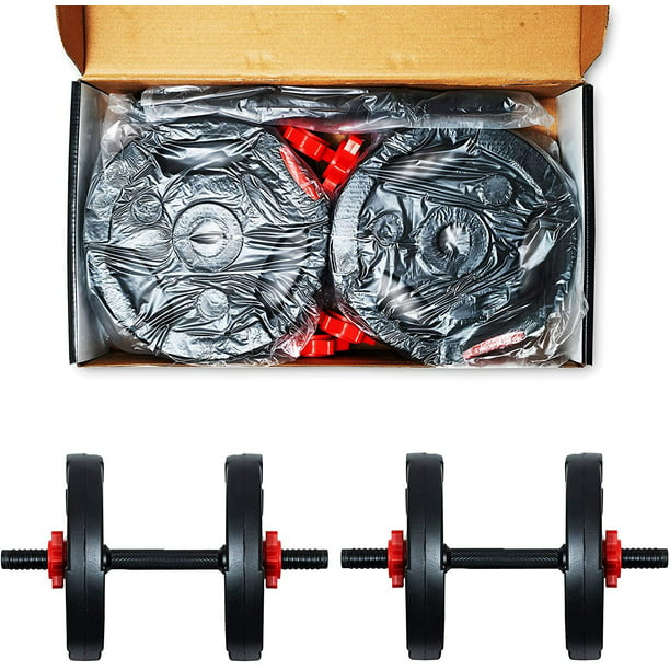 Set De 10 kg Discos De Plástico FS-10KSET-01 en caja negro Unitalla Fuxion  Sports FS-10KSET-01