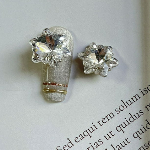 Juego de piedras de cristal de cristal con parte posterior plana brillante  para manualidades DIY, joyas para decorar uñas