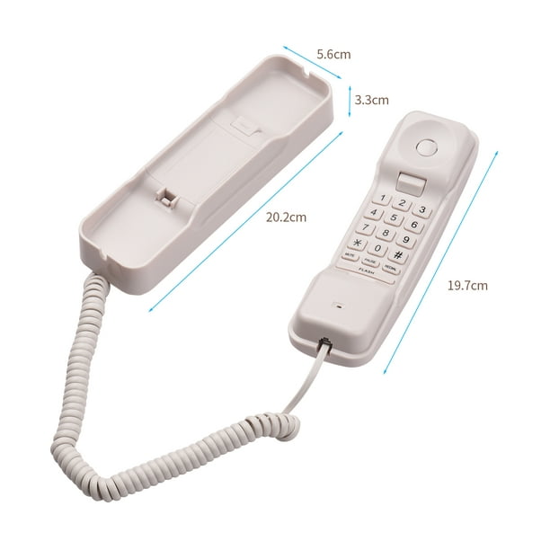 Teléfono con cable Escritorio Teléfono fijo Montaje en pared Soporte fijo  Rellamada / Flash / Pausa Irfora Teléfono