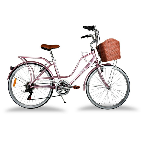 bicicleta retro rodada 24 7 velocidades loving monk loving urbana