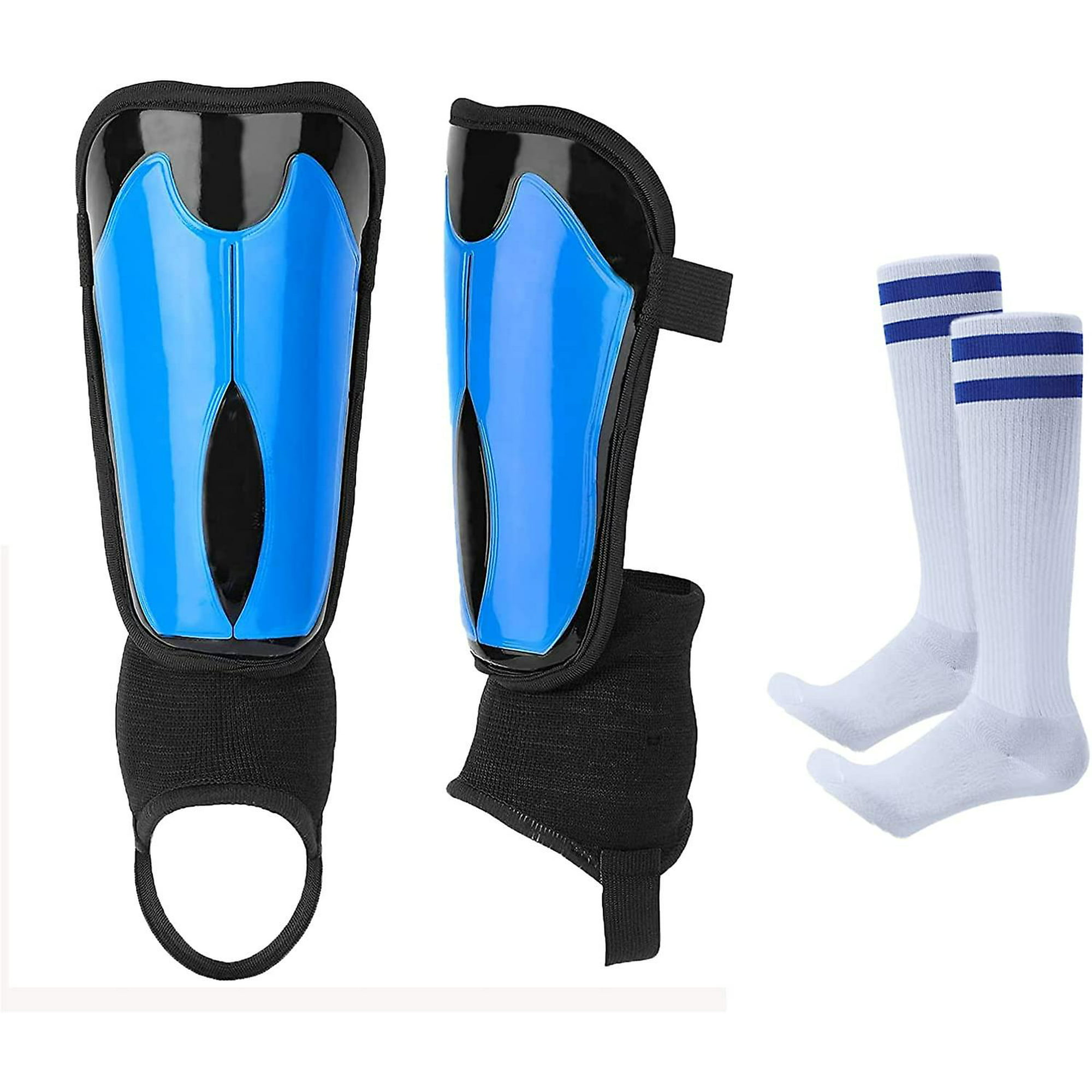 Espinilleras de fútbol para fútbol, calcetines de protección