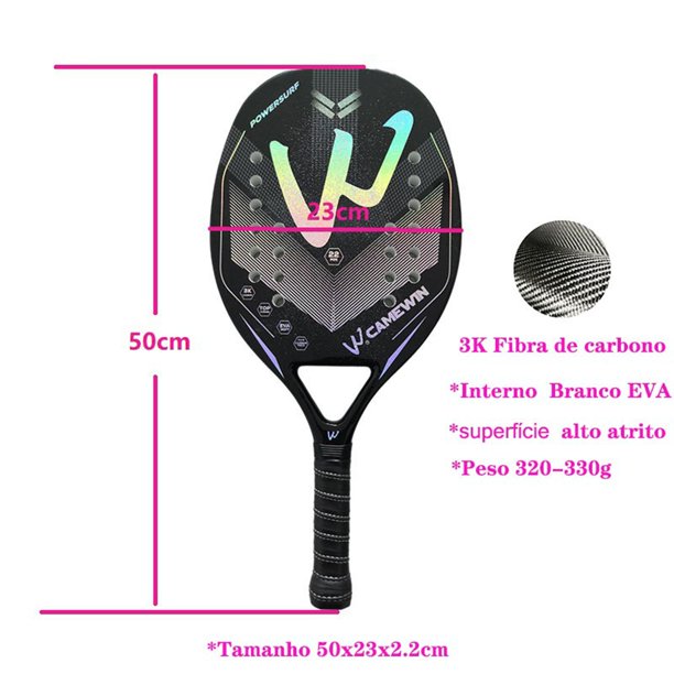 Raqueta de Pádel para hombre y mujer, paleta de tenis de fibra de