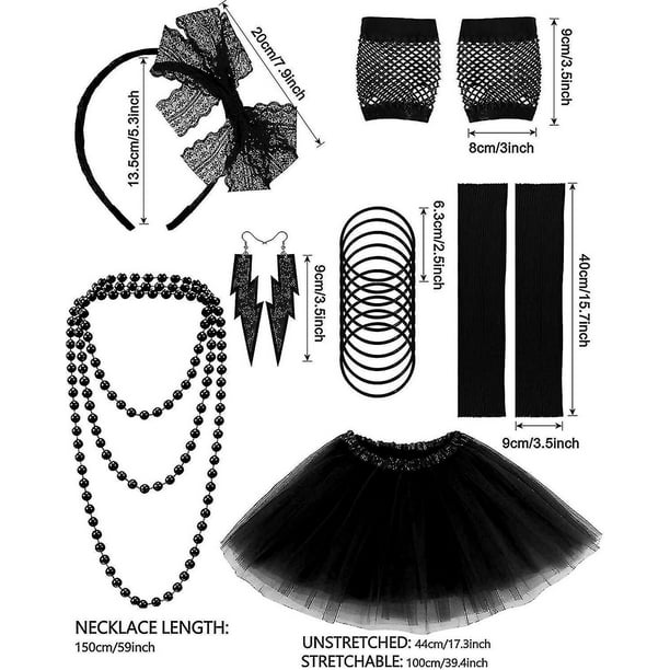 Accesorio Para Disfraz Años 80 Negro (7 Pcs) con Ofertas en Carrefour
