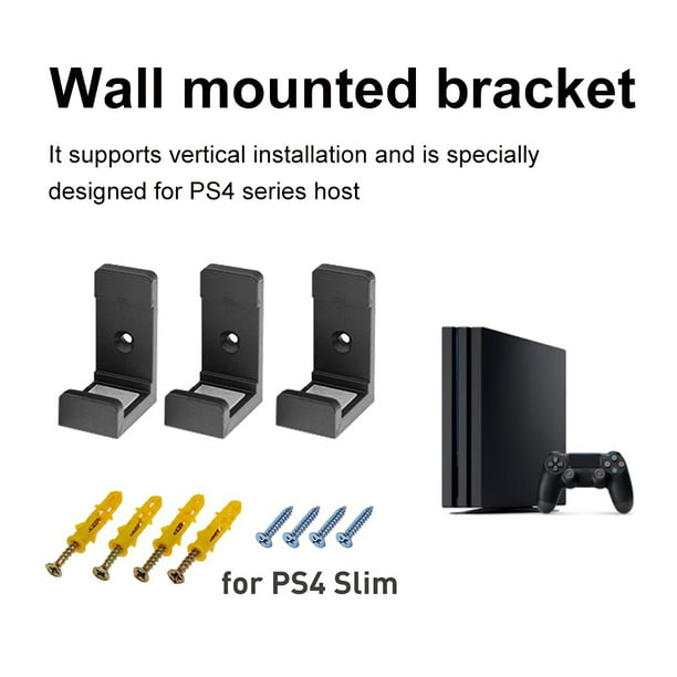 Morgue es bonito eficacia Kuymtek Soporte de pared para PS4 Slim Game Console Host Wall Bracket  Holder Rack de almacenamiento Kuymtek | Walmart en línea