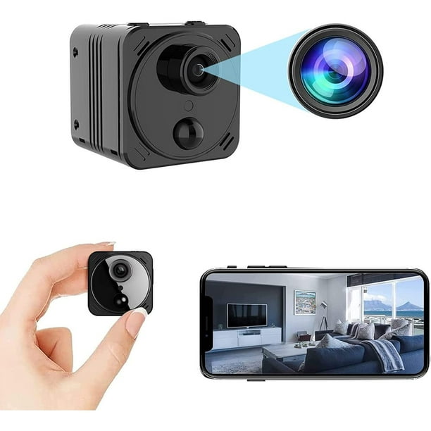 Mini cámara espía oculta WiFi 4K inalámbrica interior pequeña niñera IP Cam  seguridad para el hogar pequeñas cámaras de vigilancia con aplicación de