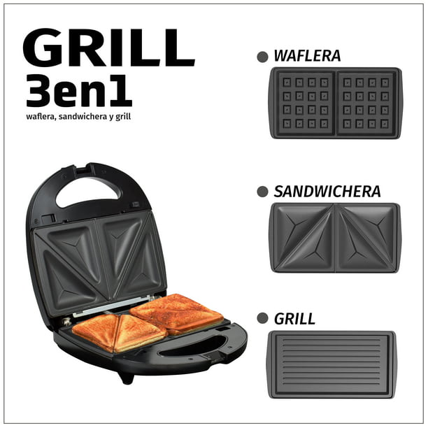 Sandwichera Multifunción 4 En 1, Máquina Para Hacer Waffles