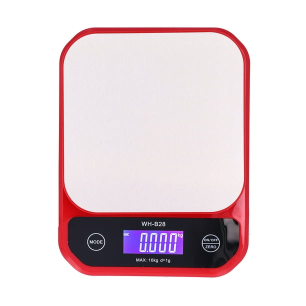 Báscula de carga USB impermeable para cocina, báscula de alimentos para  hornear, balanza de medición de peso eléctrica, color rojo, 10kg/1g