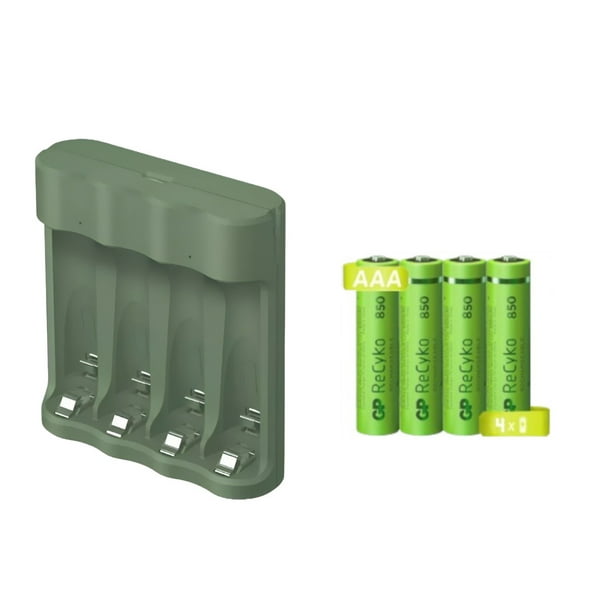 EBL Combo de cargador de batería con 8 pilas recargables AA