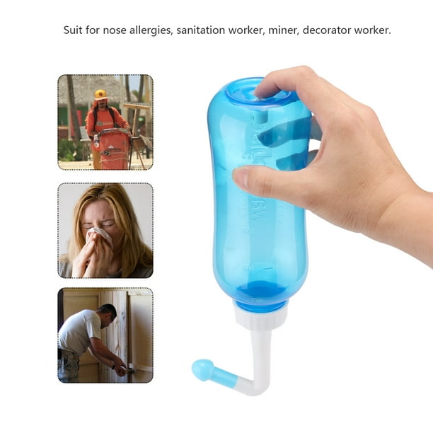 Neti Pot-limpiador Nasal para adultos y niños, limpiador Nasal de 300ml,  Protector para el cuidado