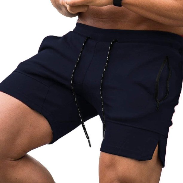 Pantalones cortos de entrenamiento de gimnasio para hombres Levantamiento de pesas Squatting Short Fitted Training Bodybuilding Jogger con bolsillo