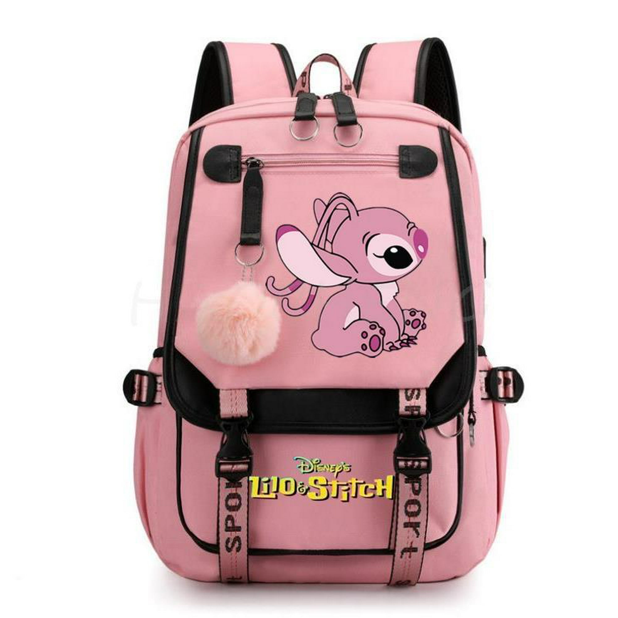 Mochila De Lilo Stitch para niños y niñas, bolso escolar de