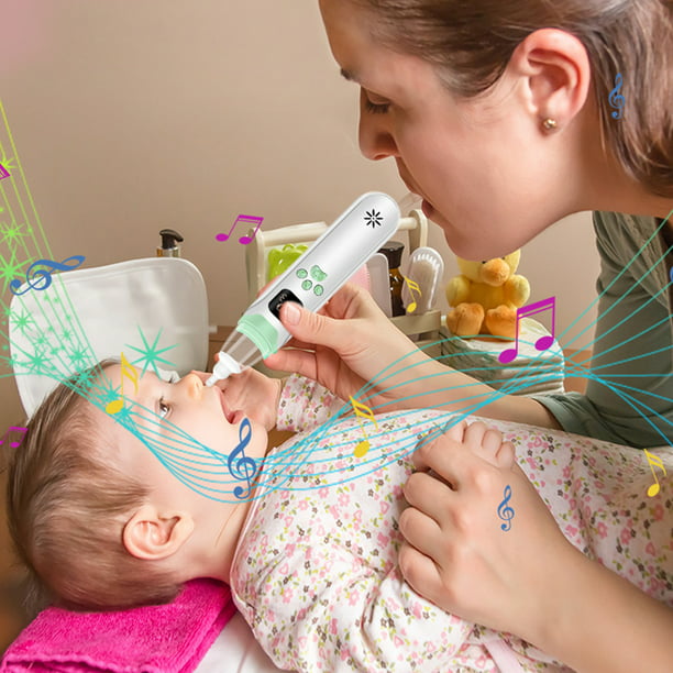 Aspirador nasal para bebés, succión de nariz eléctrica con puntas de  silicona para bebés con niveles de función calmante portátil recargable  para recién nacidos y niños pequeños Xemadio CPB-US-HPP66