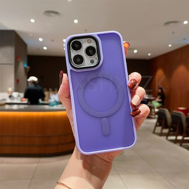 Funda magnética para iPhone 12 Pro Magsafe (púrpura claro)