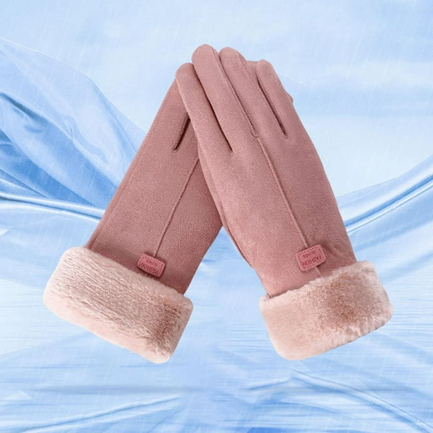 Guantes térmicos para mujer, guantes cálidos, suaves, elásticos y