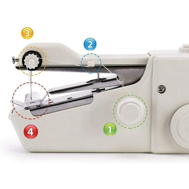 Máquina de coser de cuero, mini máquina de coser fácil de usar, máquina de  coser portátil para manualidades de tela de bricolaje (negro)