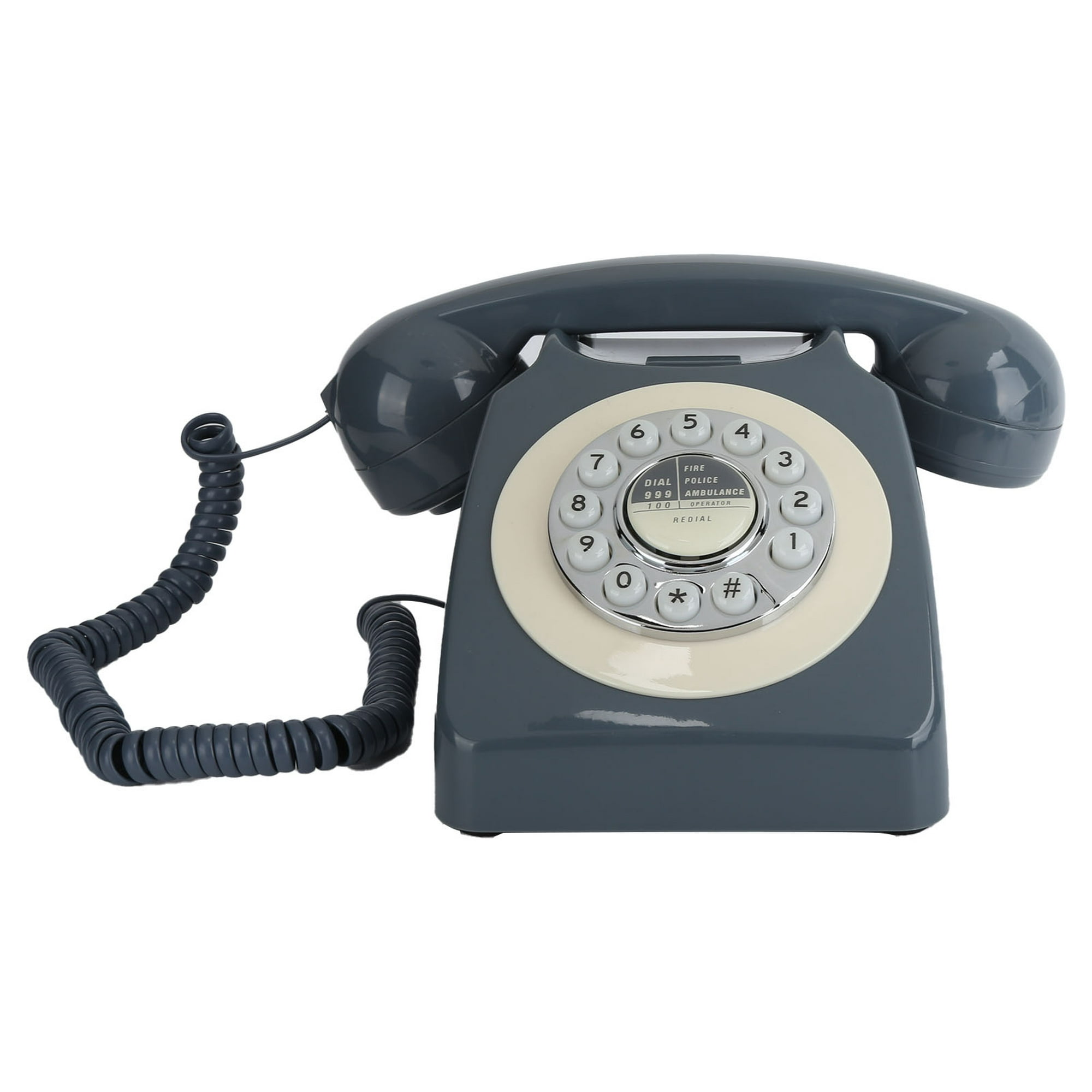 Teléfono antiguo, teléfono fijo vintage con sistema dual FSK/DTMF, pantalla  de identificación de llamadas, teléfono con cable retro, el mejor regalo