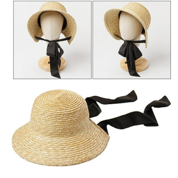 Sombreros de paja niñas sombreros de terre playa sombreros de correa de barbilla paja teji Hugo Sombrero de playa para niños | línea