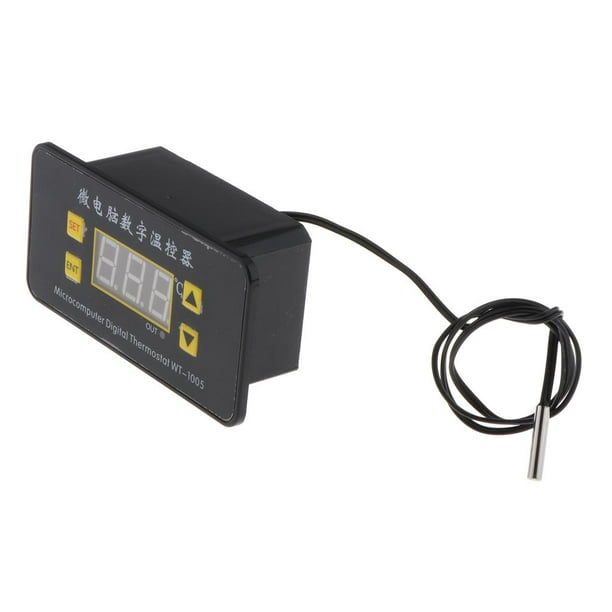 Controlador de temperatura de termostato digital 12 / 24V para unidades de  calefacción acondicionado, Zulema Controlador de temperatura