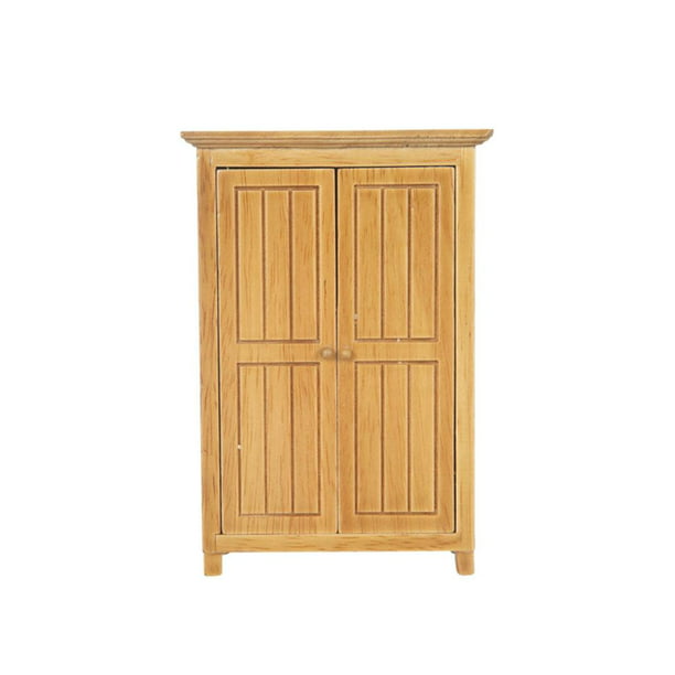 Armario armario armario grande de madera sin terminar miniatura casa de  muñecas 1:12