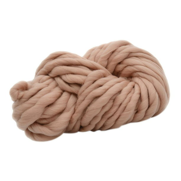 lana grueso de 250g, suave y voluminoso de lana para tejer, bufanda para  bricolaje, manta para tejer, artesanía de fieltro Camello Hugo Hilado de  lana