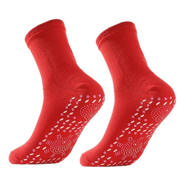 Calcetines de autocalentamiento Resistentes al frío Calentamiento de pies  Durable para hombres Mujeres Calcetines de fiebre Rojo Zulema Calcetines  Calefactables