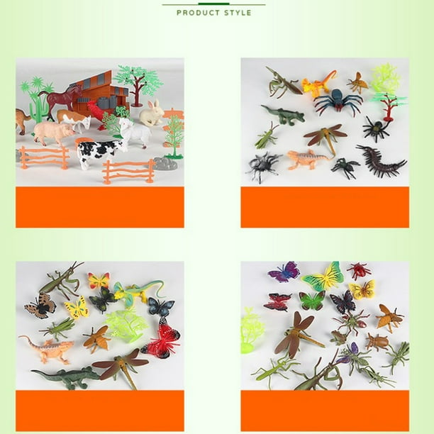 s de de plástico Juguetes Educación Selva Conjunto 1 14 piezas Sunnimix  figuritas de insectos salvajes