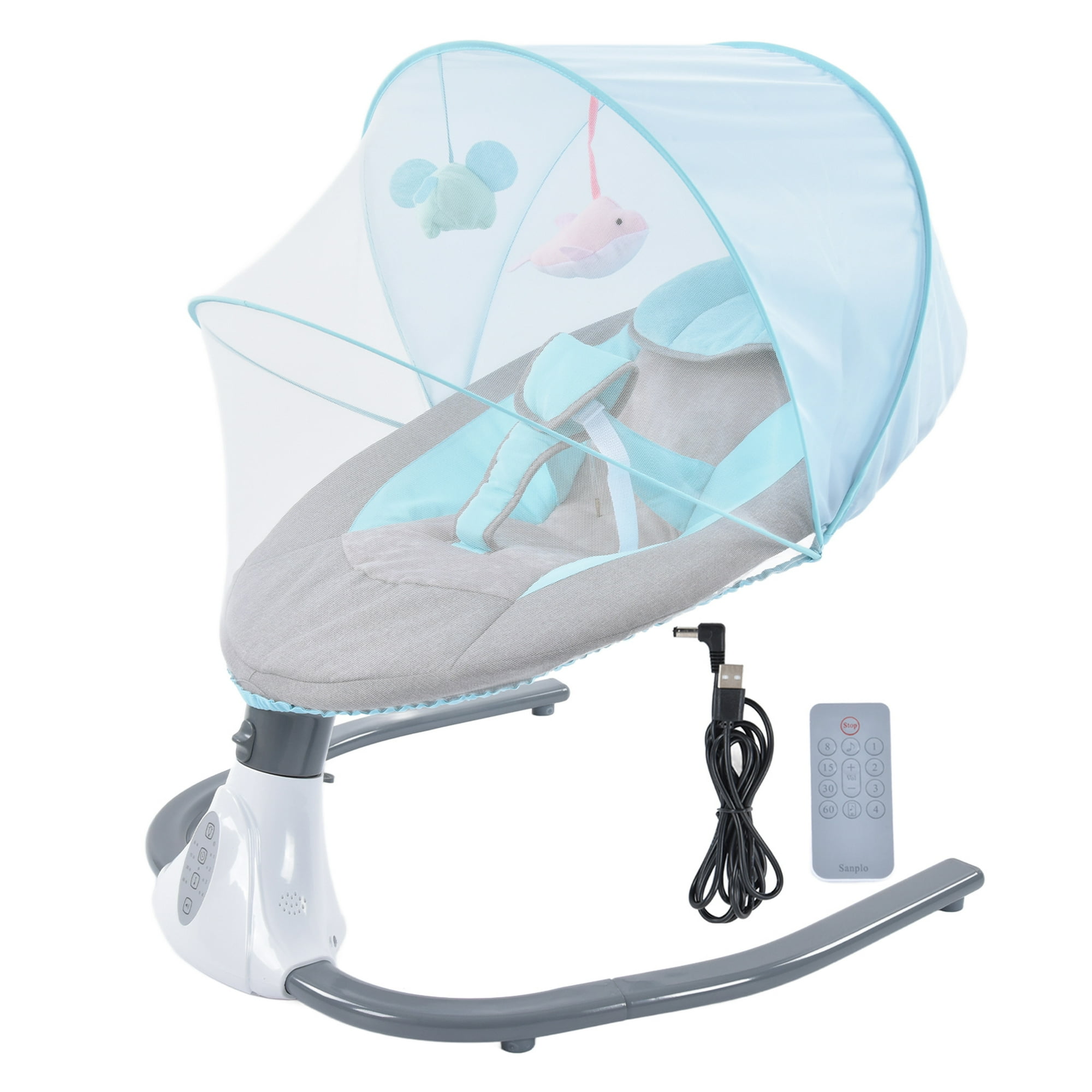 Joie Columpio Portatil para Bebe Sansa, Cuna Mecedora con Giro de