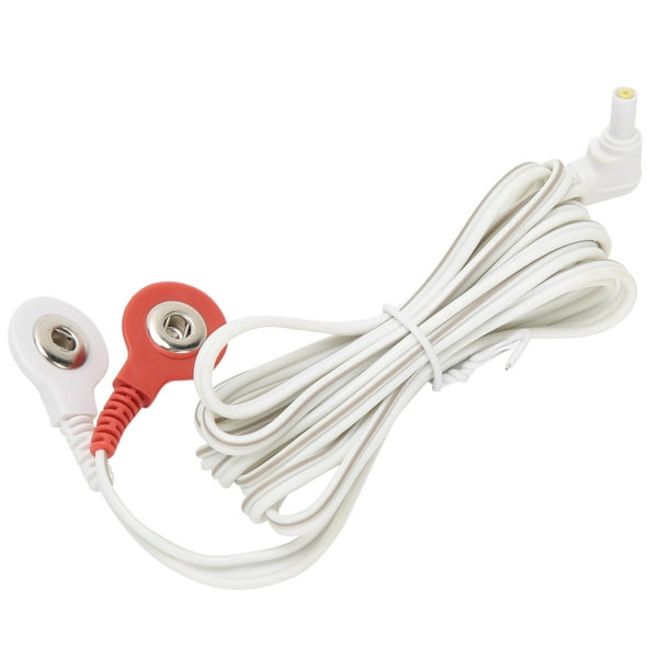 Cable de electrodos tipo botón 2 en 1 para máquina de fisioterapia, unidad  TENS, 2,35mm