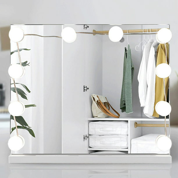 Luces de maquillaje para espejo de tocador, diseño bricolaje adhesivo, luz  de espejo de baño de Sunnimix