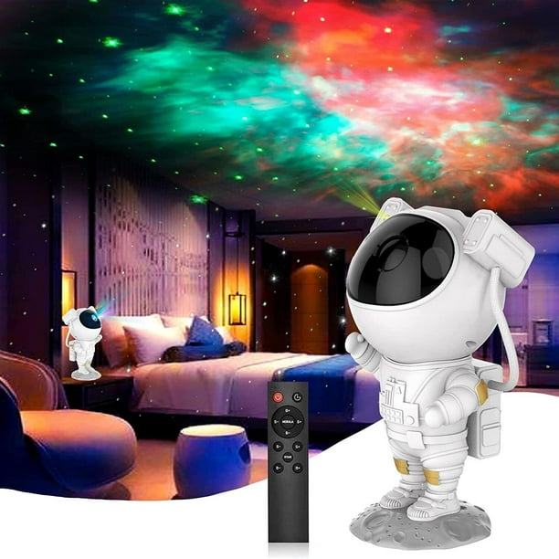 Proyector de galaxia astronauta con luz nocturna, proyector de estrellas  con nebulosa, temporizador y control remoto, decoración estética de
