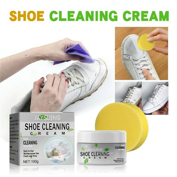 2023 New Version Multi-functional Cleaning And Stain Removal Cream, Shoes  Multifunctional Cleaning Cream, White Shoe Cleaning Cream With Sponge,  White