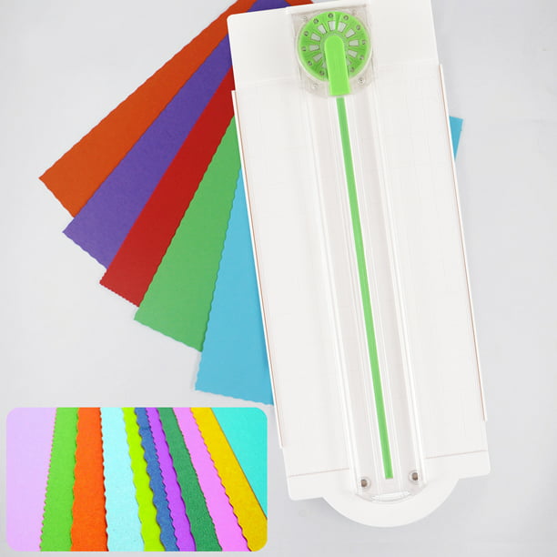 Cortador de bordes de papel para manualidades de 12 formas en 1,  recortadora de esfera de papel con medidas, máquina cortadora de papel para  álbumes