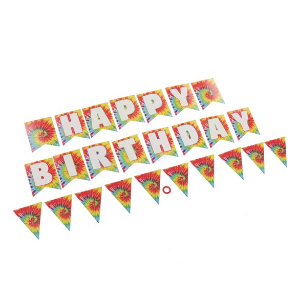 happy birthday banner decorative props foldable birthday bunting banner for window anggrek otros