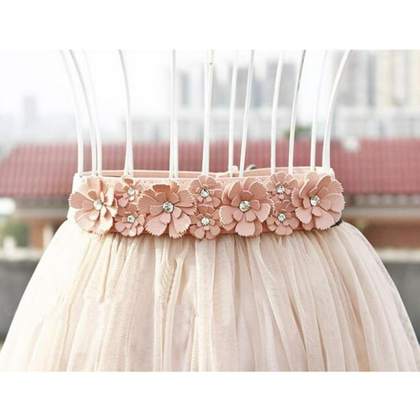 Cinturón de cintura ancha con flor grande elástica para mujer, fajas rosas  para vestidos, blusas, Blanco