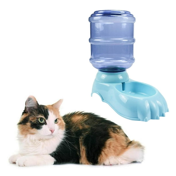  Comedero automático para gatos con dispensador de agua para  perros, paquete de 2 comederos para gatos y dispensador de agua para gatos  en juego de 1 galón para perros pequeños, medianos