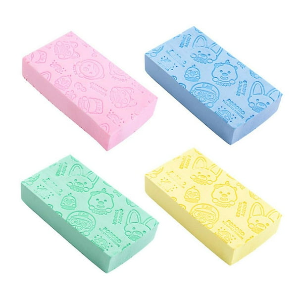 4PCS Baño ducha Exfoliante Esponja de bano para mujeres y hombres