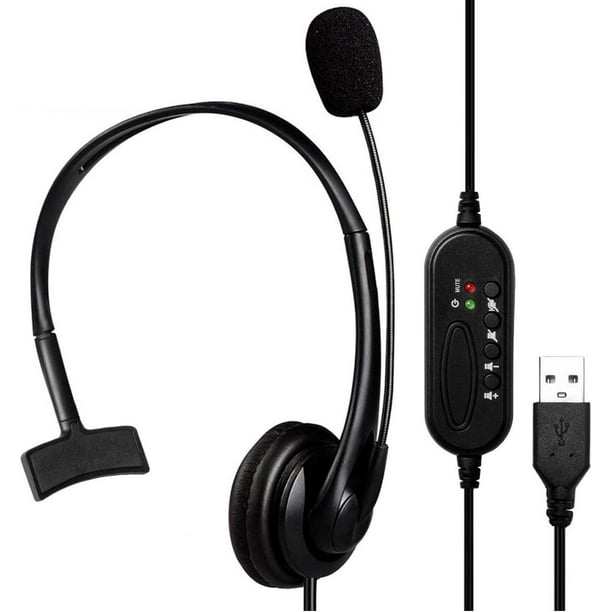 Auriculares con cable con micrófono Auriculares USB para