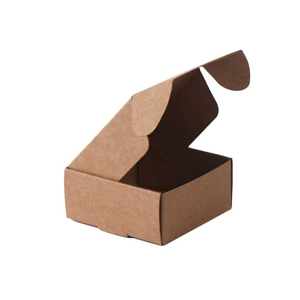 Cajas pequeñas de papel Kraft, caja de cartón para jabón, galletas,  joyería, regalo, dulces, galletas, 10