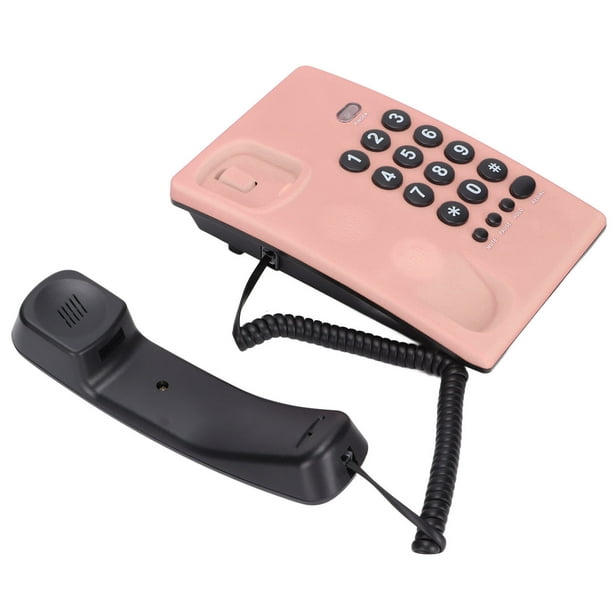 Teléfono fijo, KX-T076 Multifuncional Calidad de sonido claro Montaje en  pared Teléfono de escritorio con cable para el hogar Oficina Hotel (blanco)