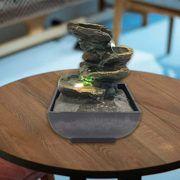 Comprar Fuente de agua interior eléctrica-LED decorativa mesa ornamento  estatuas plástico