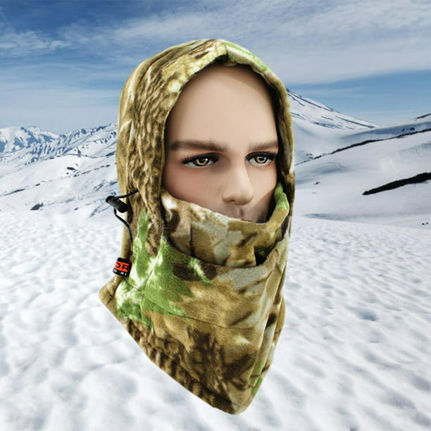 Mujer Balaclava Gorro de lana Capucha de ciclismo Cubierta facial de esquí  Sombrero de invierno Gorra cálida Bufanda