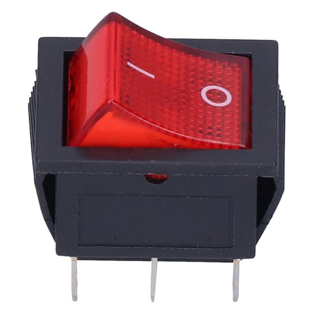GAMA Electronics Mini interruptor basculante apagado de 10 amperios con LED  rojo de 12 voltios