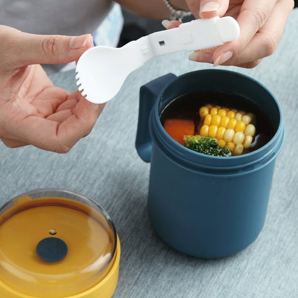 1 Taza De Sopa, Térmica Para Alimentos Calientes, Jarra De Alimentos  Aislada De Gran Capacidad, Contenedor De Sopa A Prueba De Fugas De Acero  Inoxidable Al Vacío Para La Escuela, La Oficina