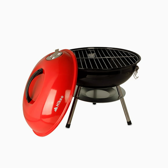 asador de carbón portátil hikeo de acero 36 cm de diámetro para carne asada