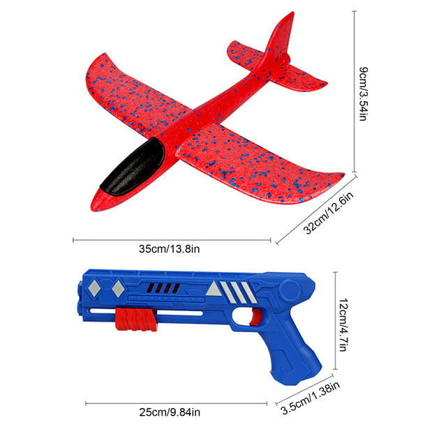 Avión de juguete 2 modos de vuelo catapulta lanzador avión de espuma para  niños (azul) Likrtyny juguetes de los niños